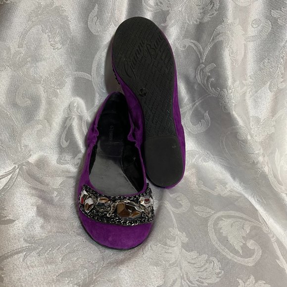 Gianni Bini Ballet Flats Purple Rhinestones Sz.6.5 - Picture 4 of 7